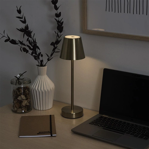 Lampka nocna Casablanca LED złota dotykowa ze ściemniaczem 36 cm