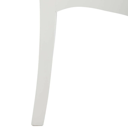 Komoda biała z szufladami Chrysa 74 cm glamour na nóżkach do salonu lub sypialni Atmosphera