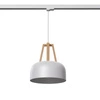 Lampa wisząca CASCO biała/naturalne  drewno E27 4000K 7,5W 690lm