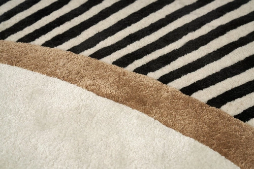 Amber Beige dywan wełniany 200x300 owalny nowoczesny do salonu i sypialni Carpet Decor