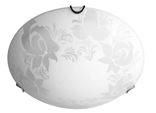 Plafon sufitowy Beris 30 okrągły szklany biały nowoczesny do salonu i sypialni