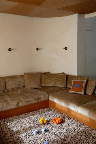 Dywan shaggy wełniany Shaggy Rocks 140x200cm nowoczesny do salonu i sypialni brązowy