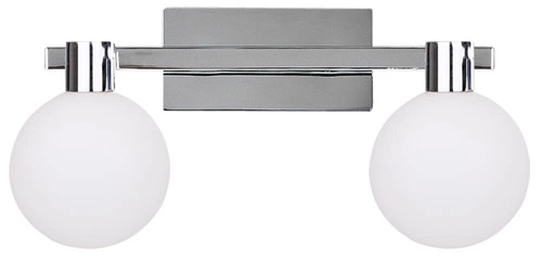 Kinkiet ścienny Maldus nowoczesny chrom biały szklany podwójny do salonu i sypialni CANDELLUX