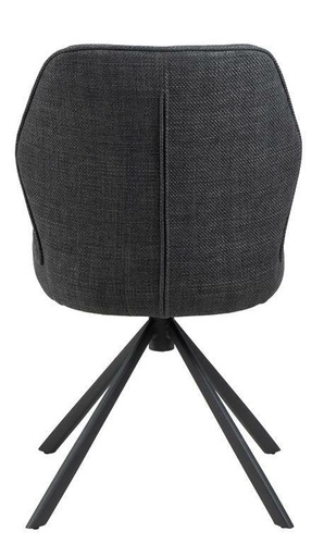 Krzesło obrotowe tapicerowane Aura szare ciemne Actona do jadalni i salonu nowoczesne