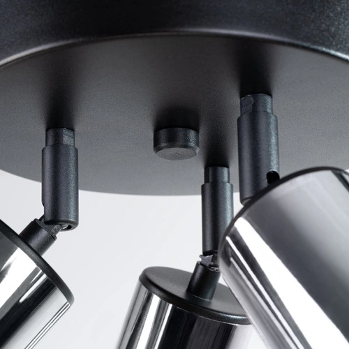 Plafon sufitowy WINX 3P czarny chrom nowoczesny metalowy do salonu i sypialni SOLLUX