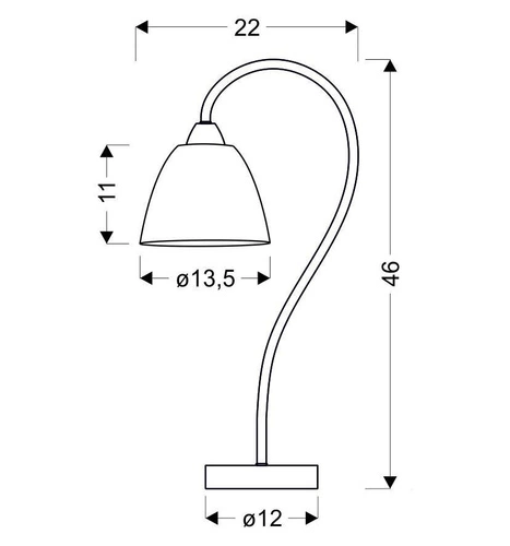 Nowoczesna lampa stołowa Elf Candellux Lighting biała z chromem do salonu i sypialni