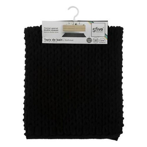Dywanik łazienkowy bawełniany czarny 50x120 cm Colors 5five simply smart miękki antypoślizgowy
