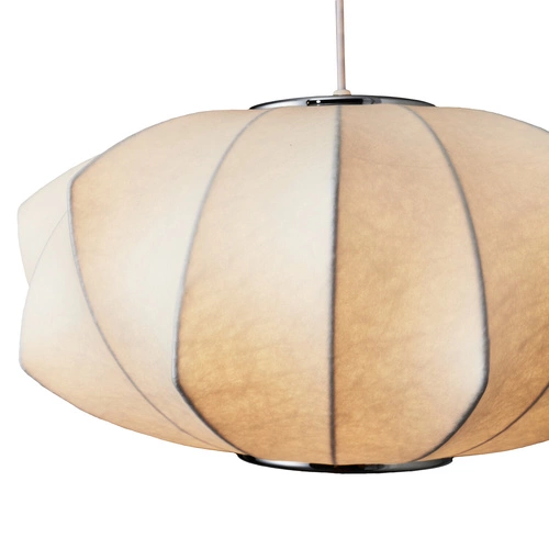 Nowoczesna lampa wisząca SILK V-shape biała 45 cm do salonu i jadalni regulowana