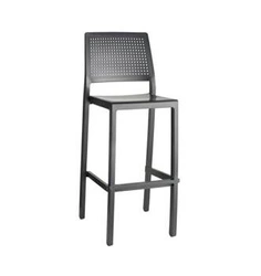 Hoker Emi 75 cm z oparciem nowoczesny antracytowy do kuchni i jadalni SCAB Design