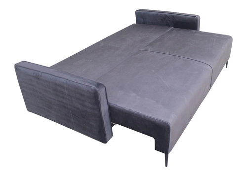 Sofa rozkładana z funkcją spania Arosa grafitowa z pojemnikiem do salonu loftowa