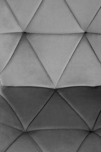 Krzesło do jadalni Eve tapicerowane welur szare nowoczesne z oparciem na czarnych nogach Intesi