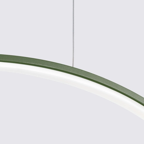 Nowoczesna lampa wisząca LED RIO 55 zielona oliwka do jadalni i salonu regulowana