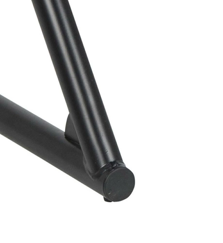 Biurko gamingowe Trooper czarne industrialne do pracy z otworami na przewody i uchwytem na kubek