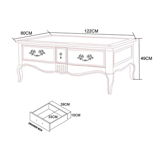 Stolik kawowy Bianca bielony