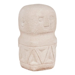 Figurka dekoracyjna cementowa Totem House Nordic boho beżowa do salonu lub przedpokoju