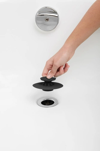 Korek do zlewu silikonowy Umbra Flex czarny uniwersalny do łazienki i kuchni 10 cm