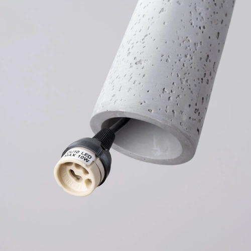 Lampa wisząca betonowa ELECTRA szara loftowa do salonu i kuchni nad wyspę 125 cm