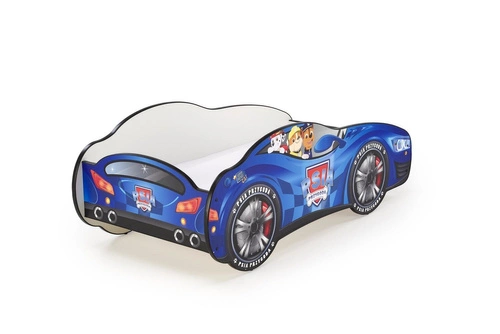 Łóżko dziecięce Psia Przygoda z materacem i LED wielokolorowe do pokoju dziecięcego