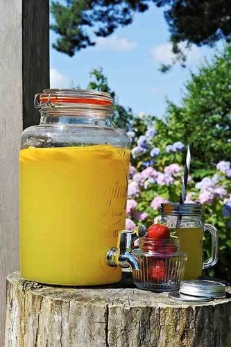 Szklany słój do napojów 5l KILNER z kranikiem, prowansalski dozownik na lemoniadę