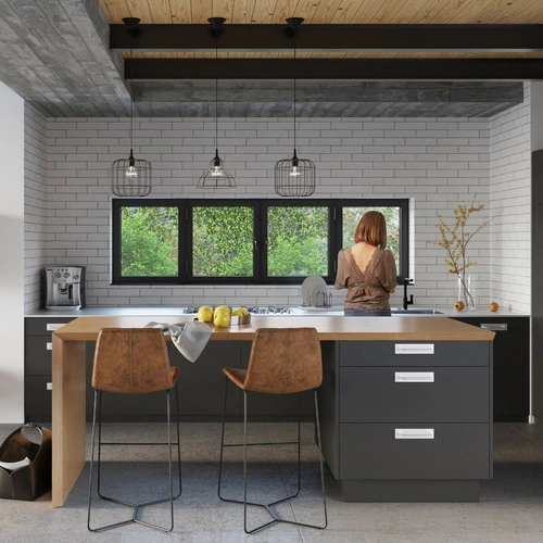 Lampa wisząca CELTA czarna nowoczesna metalowa do salonu, kuchni lub nad wyspę