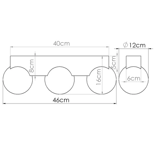 Plafon sufitowy BULBO 3 nowoczesny okrągły drewno i szkło biały do salonu SOLLUX