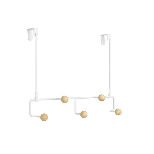 Wieszak na drzwi Estique Umbra biały nowoczesny organizer do przedpokoju i łazienki