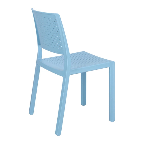 Krzesło ogrodowe z tworzywa sztucznego Emi niebieskie SCAB Design, sztaplowane, łatwe czyszczenie
