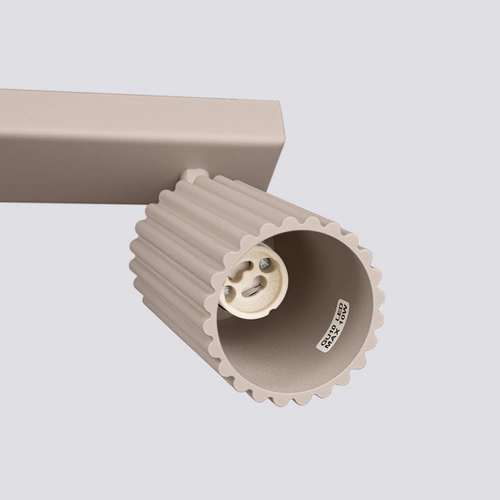 Plafon nowoczesny KARBON 3L taupe beżowy aluminiowy do salonu i kuchni regulowany