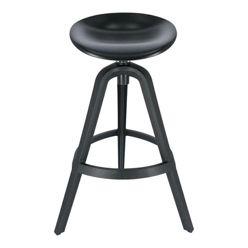 Stołek barowy Banksy czarny obrotowy nowoczesny do kuchni i jadalni Intesi 77 cm