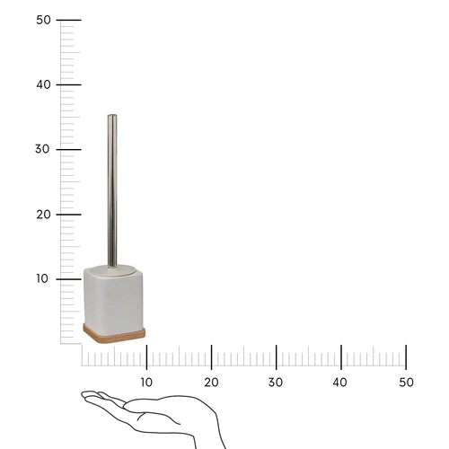 Szczotka do WC Natureo biała z żywicy i drewna do łazienki 5five simply smart