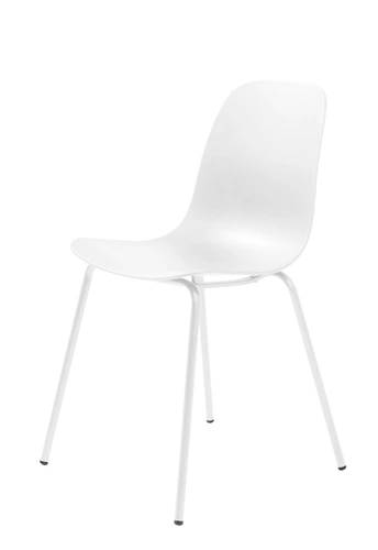 Whitby nowoczesne krzesło z tworzywa białe do jadalni i kuchni skandynawskie