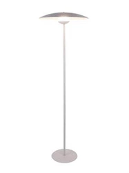 Lampa stojąca LED Lund biała nowoczesna do salonu i sypialni metalowa 140 cm