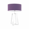 Lampka nocna do sypialni Thor nowoczesna fioletowa z abażurem metalowa LYSNE 61 cm