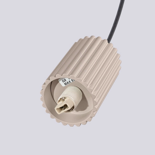 Lampa wisząca HALO 3P beżowa nowoczesna szklana do salonu i kuchni japandi 125 cm