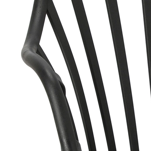 Krzesło do jadalni Sirena Intesi czarne z podłokietnikami, skandynawskie, łatwe czyszczenie