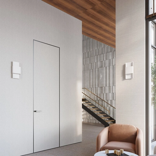 Kinkiet ścienny DURLIN biały nowoczesny stalowy do salonu i sypialni SOLLUX LIGHTING 40 cm