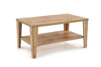 Stolik kawowy Deya prostokątny dębowy z półką nowoczesny do salonu Intesi 110x65 cm