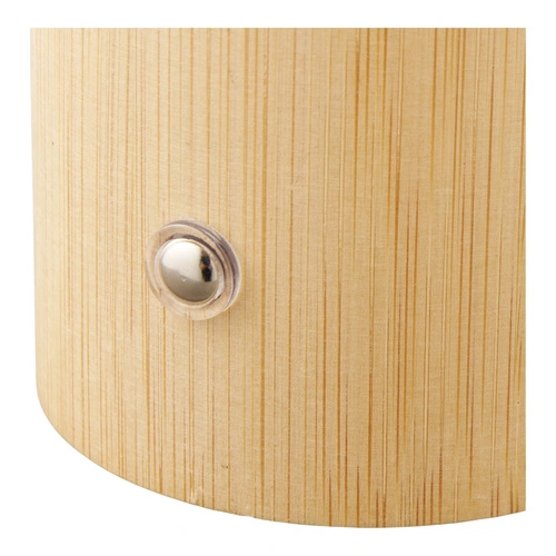 Lampka nocna LED Stafford akumulatorowa bambusowa do sypialni biała