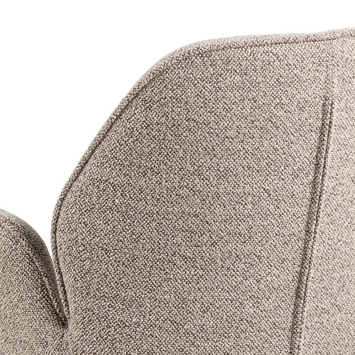 Aura krzesło tapicerowane obrotowe z podłokietnikami beżowe nowoczesne do jadalni i salonu