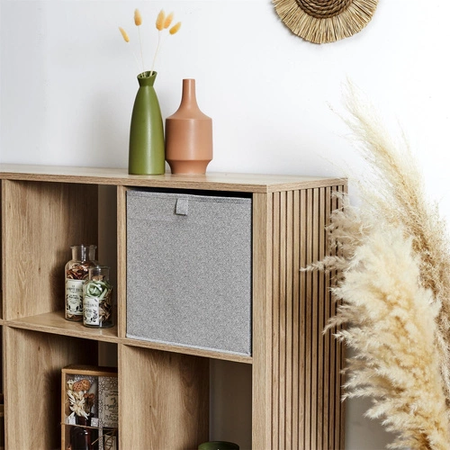 Intesi Cube pudełko materiałowe 30x30 szare jasne składane do regału Kallax na zabawki