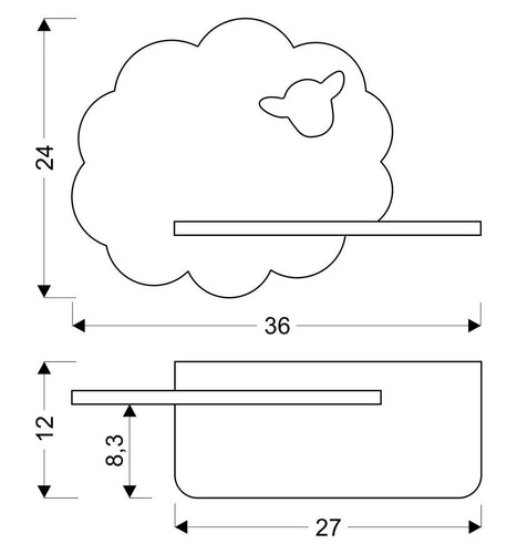 Kinkiet ścienny LED Sheep biały klasyczny drewniany do pokoju dziecięcego 5W 4000K CANDELLUX