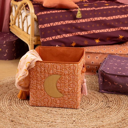 Atmosphera Nomade pudełko materiałowe do regału 29x29 pomarańczowe do garderoby i zabawek