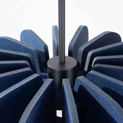 Lampa wisząca MULA 45 nowoczesna granatowa do salonu i jadalni z filcu 