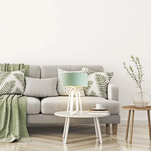 Lampka nocna do sypialni Thor nowoczesna z abażurem jasny różowy na czarnym stelażu 61 cm