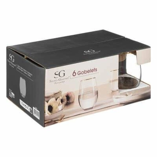 Zestaw 6 szklanek Ava 540 ml do napojów nowoczesnych ze złotą obwódką 5five