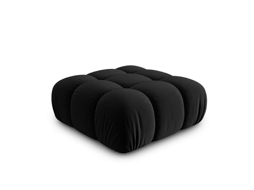 Pufa Bellis Black Velvet welurowa pikowana kwadratowa do salonu glamour czarna 94x94 cm