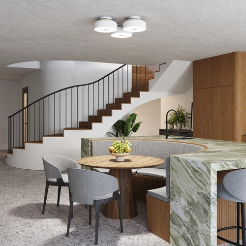 Plafon sufitowy OMIQ biały okrągły nowoczesny do salonu i sypialni SOLLUX 30 cm