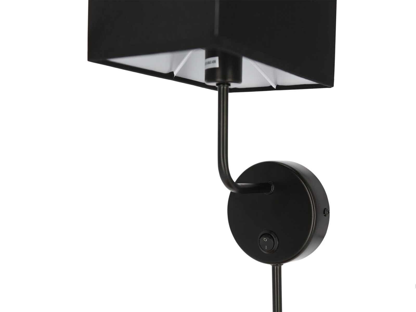 Kinkiet Keto lampa czarny 1x40W E14 abażur czarny z włącznikiem
