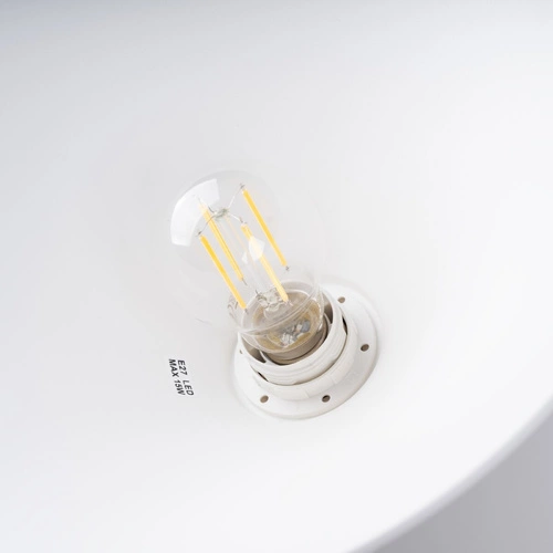 Lampa wisząca ZUMA biała nowoczesna stalowa do salonu, kuchni i nad stół 30 cm