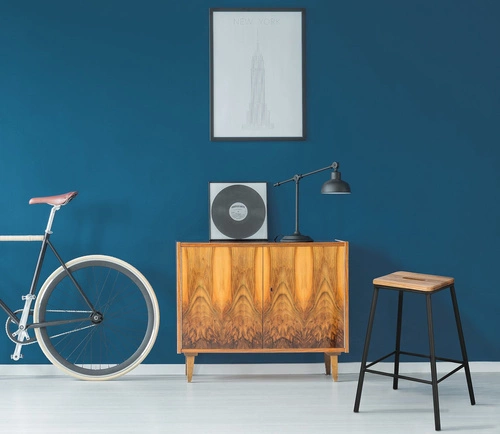 Hoker Seattle Black Intesi nowoczesny drewniany do kuchni i wyspy, czarny, 66 cm